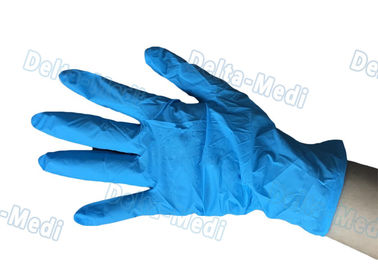 無害で使い捨て可能な医学の手袋、好感の青い色のビニールの検査の手袋